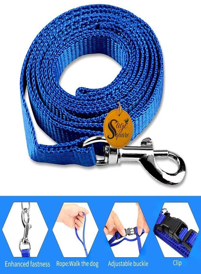 Sage Square Cat Harness & Leash for Walking, Escape Proof, Durable & Adjustable Harness with Leash Rope Set for Cat (Blue) - Image 4